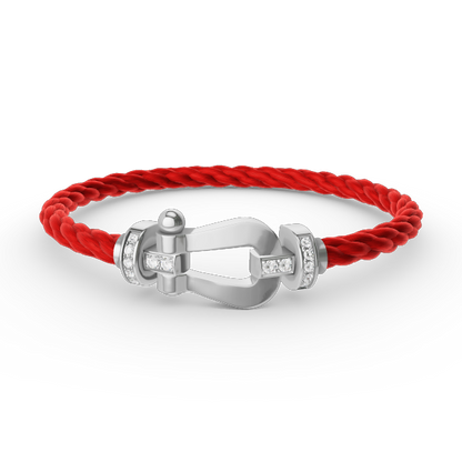 [BloomBling]FORCE LARGE HORSESHOE HALF DIAMOND BRACELET SILVER