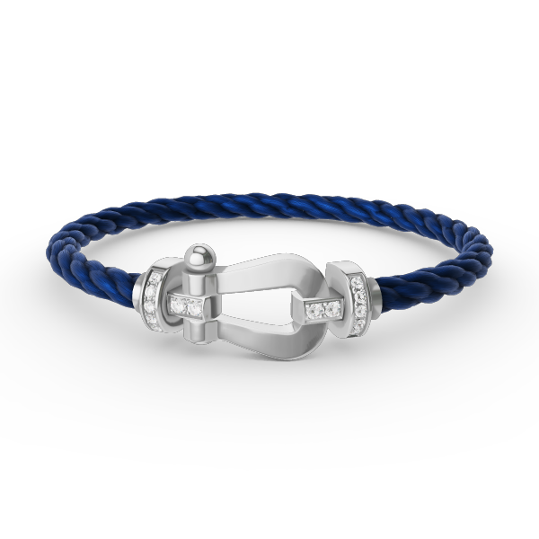 [BloomBling]FORCE LARGE HORSESHOE HALF DIAMOND BRACELET SILVER