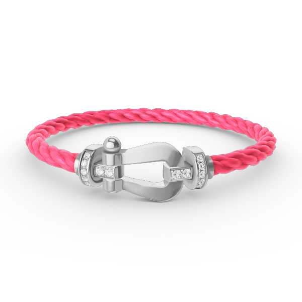 [BloomBling]FORCE LARGE HORSESHOE HALF DIAMOND BRACELET SILVER