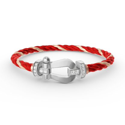 [BloomBling]FORCE LARGE HORSESHOE HALF DIAMOND BRACELET SILVER