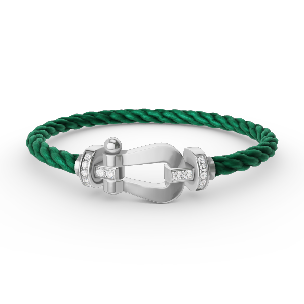 [BloomBling]FORCE LARGE HORSESHOE HALF DIAMOND BRACELET SILVER