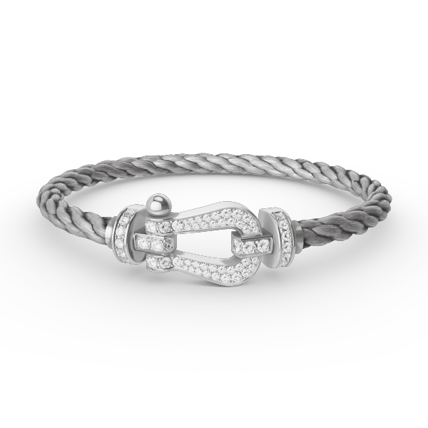 [BloomBling]FORCE LARGE HORSESHOE FULL DIAMOND BRACELET SILVER