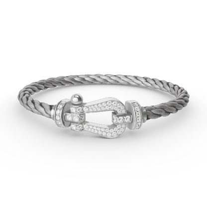[BloomBling]FORCE LARGE HORSESHOE FULL DIAMOND BRACELET SILVER