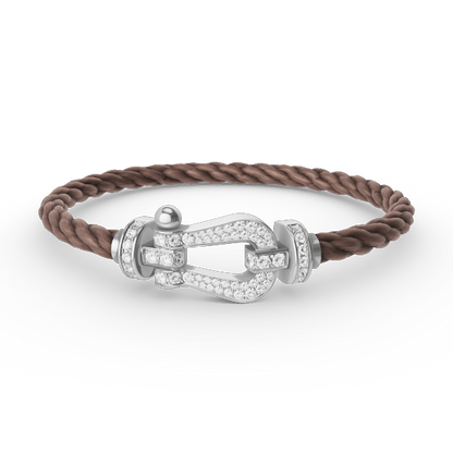 [BloomBling]FORCE LARGE HORSESHOE FULL DIAMOND BRACELET SILVER