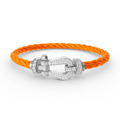 [BloomBling]FORCE LARGE HORSESHOE FULL DIAMOND BRACELET SILVER