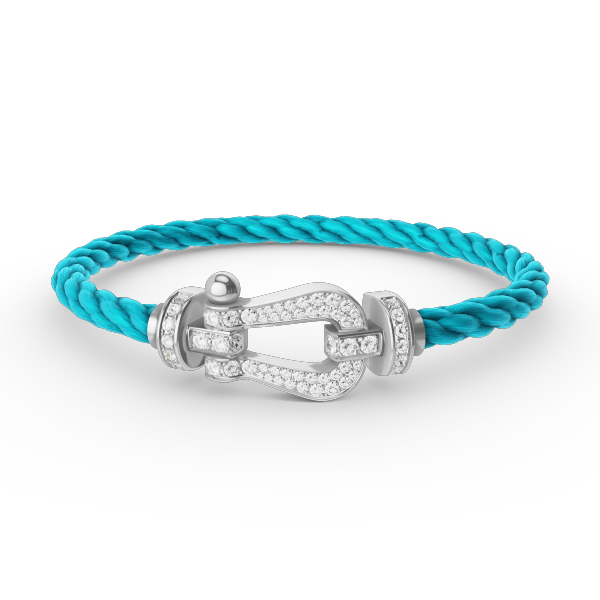 [BloomBling]FORCE LARGE HORSESHOE FULL DIAMOND BRACELET SILVER