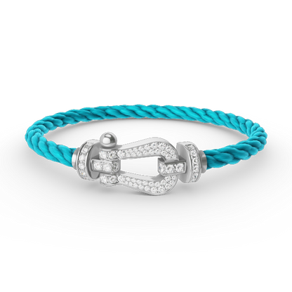 [BloomBling]FORCE LARGE HORSESHOE FULL DIAMOND BRACELET SILVER