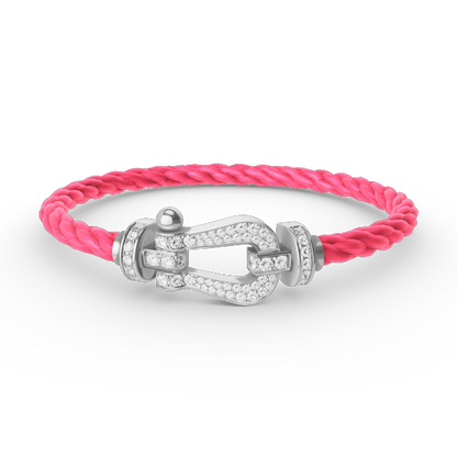 [BloomBling]FORCE LARGE HORSESHOE FULL DIAMOND BRACELET SILVER