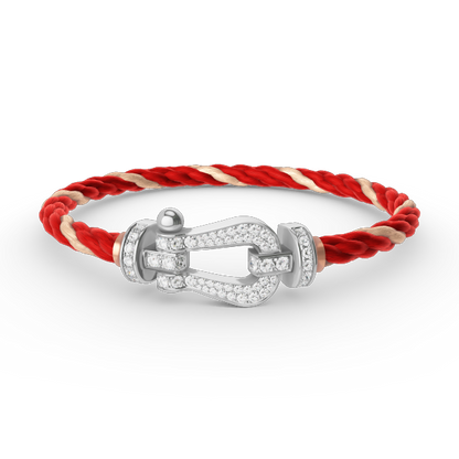 [BloomBling]FORCE LARGE HORSESHOE FULL DIAMOND BRACELET SILVER