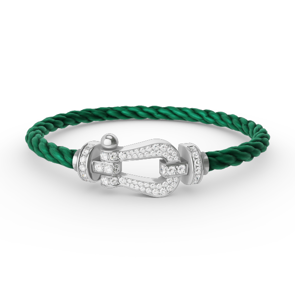 [BloomBling]FORCE LARGE HORSESHOE FULL DIAMOND BRACELET SILVER