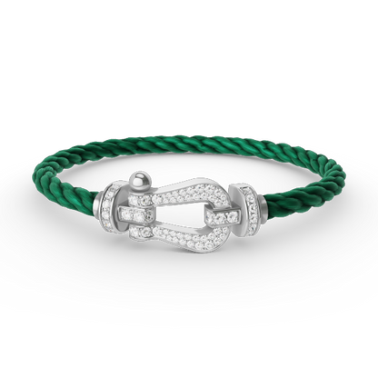 [BloomBling]FORCE LARGE HORSESHOE FULL DIAMOND BRACELET SILVER