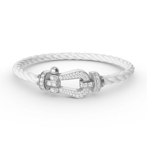[BloomBling]FORCE LARGE HORSESHOE FULL DIAMOND BRACELET SILVER