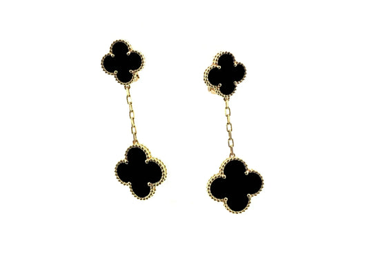 [BloomBling]CLOVER 2 MOTIFS  EARRINGS (MULTIPLE CHOICESC