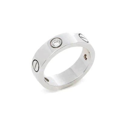 [BloomBling]LOVE RING 5.5MM 3 DIAMONDS SILVER