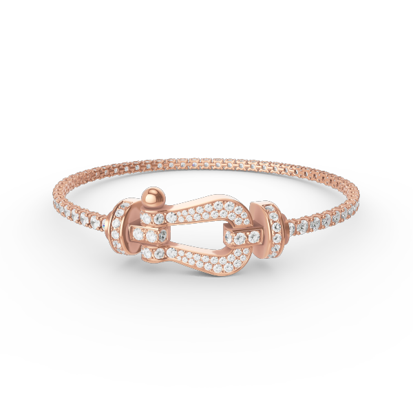 [BloomBling]FORCE  LARGE HORSESHOE FULL DIAMOND TENNIS BRACELET
