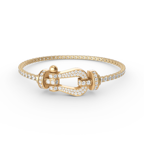 [BloomBling]FORCE  LARGE HORSESHOE FULL DIAMOND TENNIS BRACELET