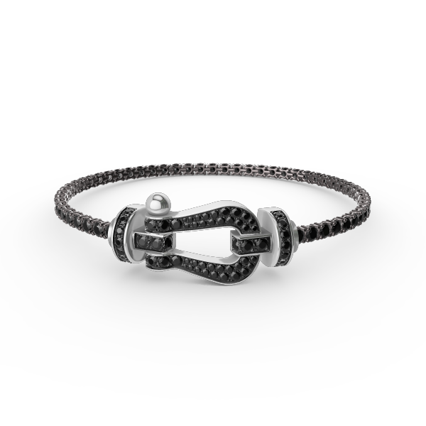 [BloomBling]FORCE  LARGE HORSESHOE FULL DIAMOND TENNIS BRACELET