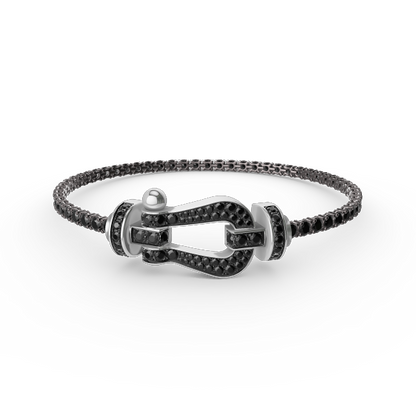 [BloomBling]FORCE  LARGE HORSESHOE FULL DIAMOND TENNIS BRACELET